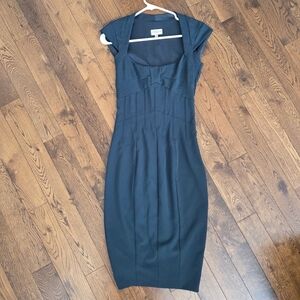 Karen Millen England Boss Babe Deep Teal Corset Pencil Dress Size 4